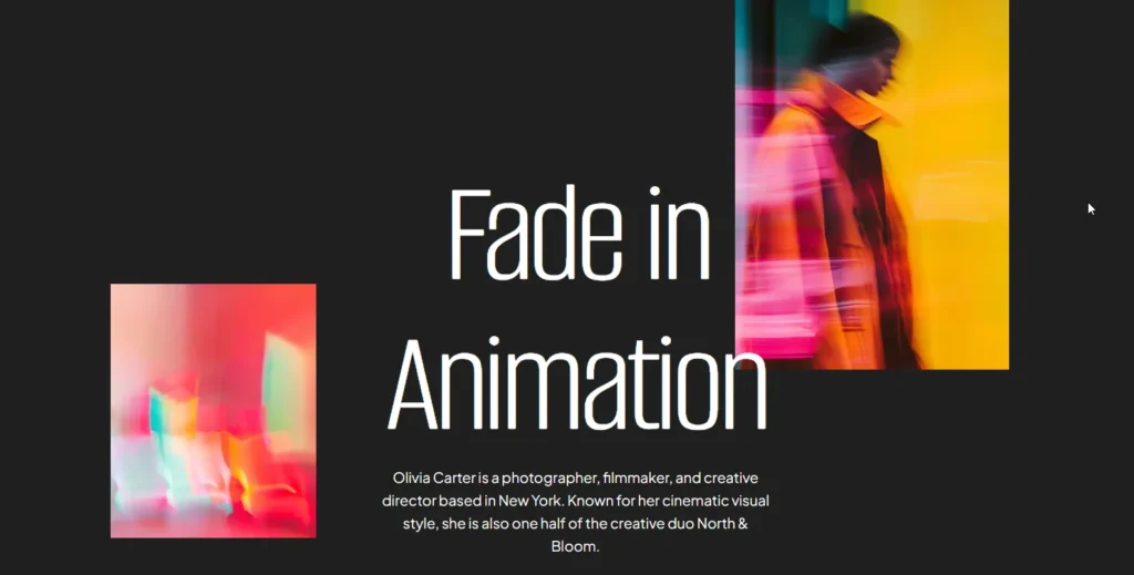 Preview of the Advance animation - 1st template