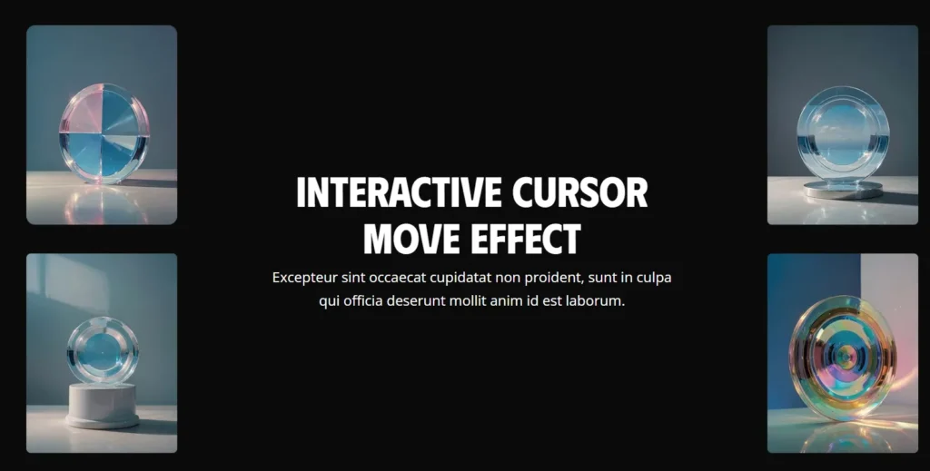 Preview of the Cursor move effect - 2nd template