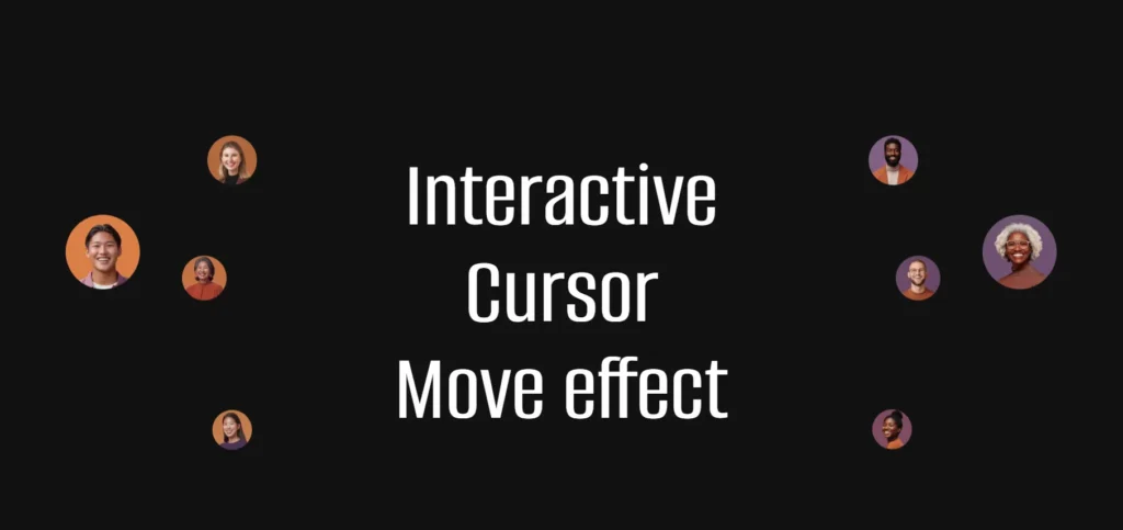 Preview of the Cursor move effect - 4th template